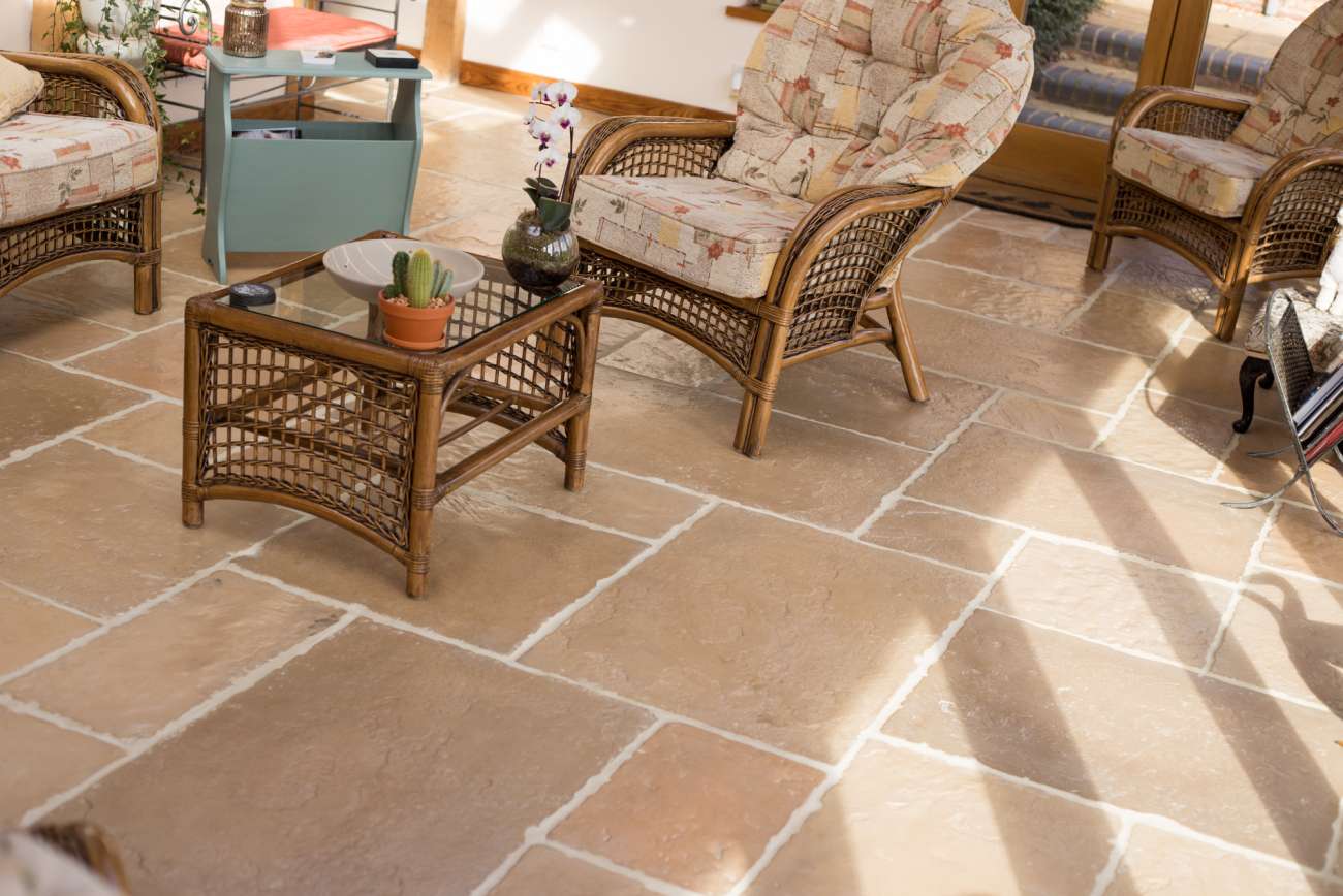 Flagstones installation in Worcestershire