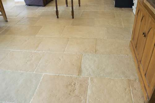 Antique Limestone in Honey Gold and Satin sealant