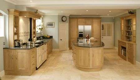 Kitchen flagstone flooring made from French Limestone